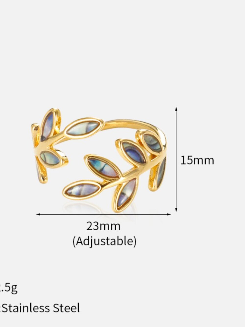 Elegant Leaves Ring - Picture 8 of 10